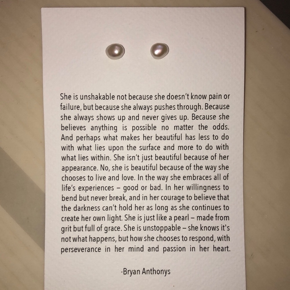 Bryan Anthony -  Pearl earrings.  Rare, sold out